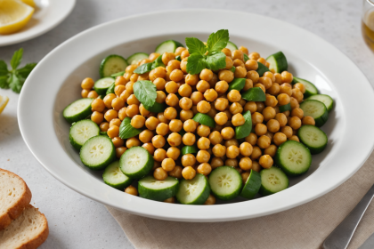 descubre cómo preparar una deliciosa ensalada de garbanzos y pepino, fresca, saludable y lista en pocos minutos. ideal para comidas ligeras y nutritivas durante todo el año.