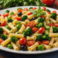 descubre cómo preparar una deliciosa ensalada de pasta tricolor con verduras frescas y un aderezo ligero, ideal para una comida saludable, rápida y llena de sabor. ¡perfecta para cualquier ocasión!
