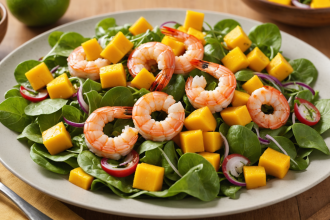 descubre cómo preparar una deliciosa ensalada de camarón y mango, refrescante y llena de sabor. perfecta para días calurosos y para sorprender a tus invitados con una combinación exótica y saludable.