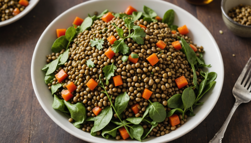 descubre cómo preparar una deliciosa ensalada tibia de lentejas, perfecta para una comida saludable y fácil. una receta nutritiva, llena de sabor y lista en pocos minutos.