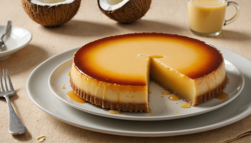 descubre cómo preparar un delicioso flan de coco sin horno, fácil y rápido. disfruta de este postre cremoso con sabor tropical ideal para cualquier ocasión.
