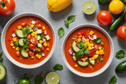 descubre una versión refrescante y exótica del gazpacho tradicional con frutas tropicales. ideal para los días calurosos, esta receta fácil y saludable sorprenderá a tu paladar con sabores únicos y vibrantes.