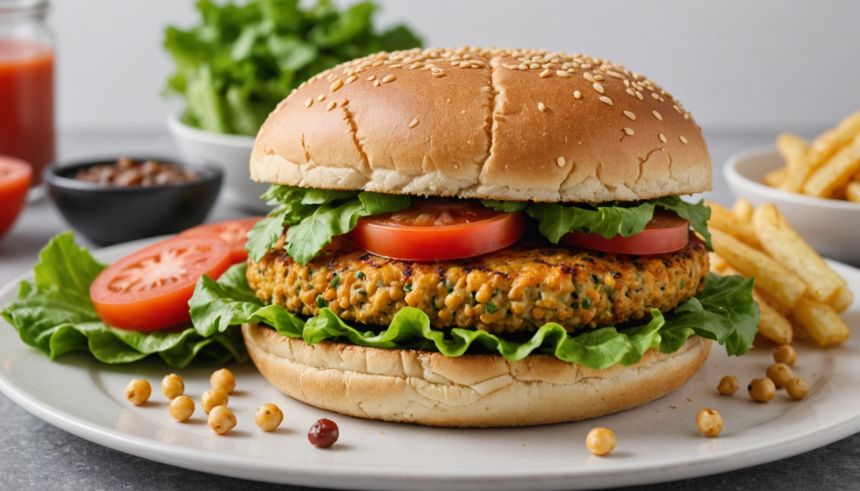 descubre cómo preparar una hamburguesa vegetariana de garbanzo, deliciosa y saludable. ideal para quienes buscan una opción nutritiva, fácil y llena de sabor para sus comidas.
