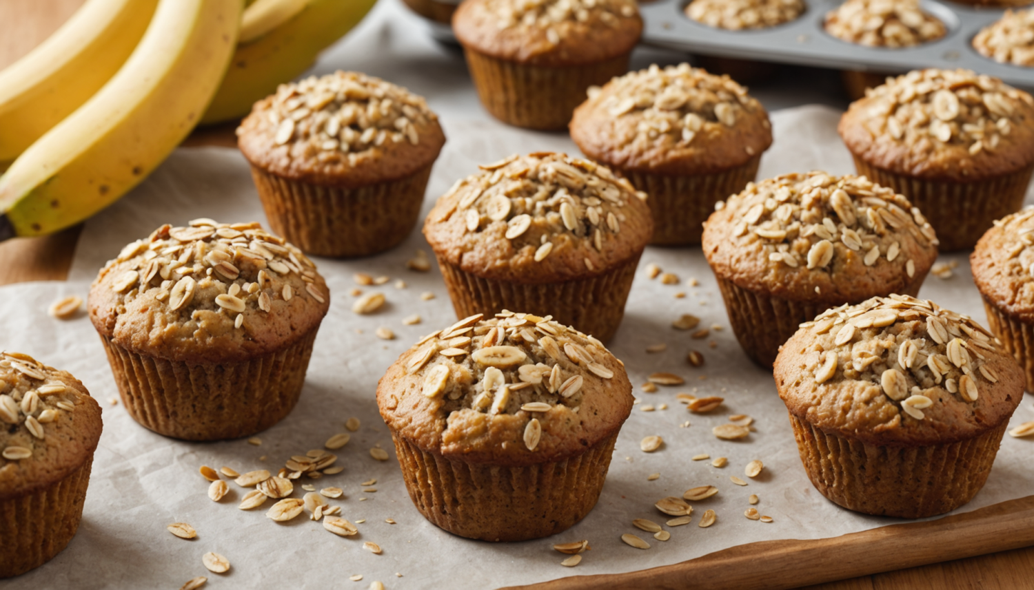 discover how to prepare delicious banana and oat muffins, a healthy and easy option for breakfast or a snack. quick recipe, ideal for the whole family.
