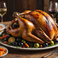 descubre cómo preparar un delicioso pavo al horno con ciruelas y un toque de vino blanco. una receta fácil y elegante, perfecta para celebraciones y cenas especiales.