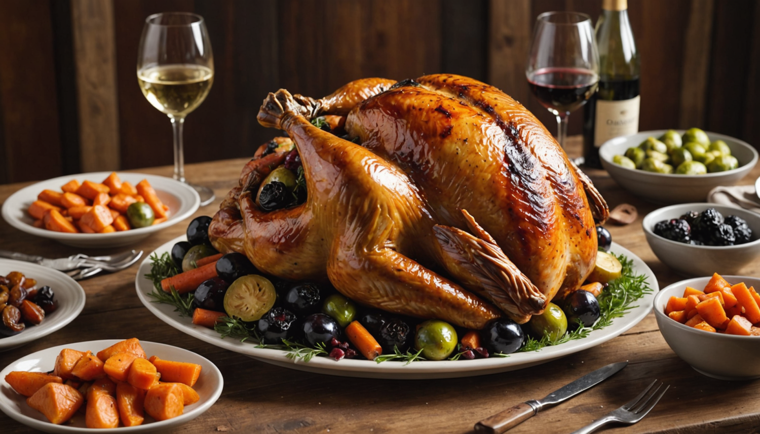 discover how to prepare a delicious baked turkey with plums and a touch of white wine. an easy and elegant recipe, perfect for celebrations and special dinners.