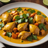 descubre cómo preparar un delicioso pollo al curry con coco, una receta fácil y llena de sabor exótico. perfecta para sorprender a tu familia con un plato cremoso y aromático.