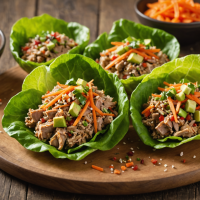 descubre cómo preparar unos deliciosos rollitos de lechuga con atún oriental, una receta ligera, saludable y llena de sabor asiático, perfecta para sorprender en tus comidas o cenas.