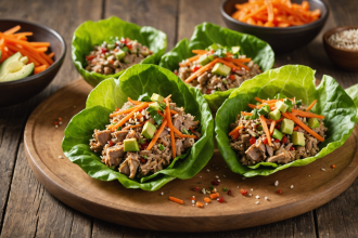 descubre cómo preparar unos deliciosos rollitos de lechuga con atún oriental, una receta ligera, saludable y llena de sabor asiático, perfecta para sorprender en tus comidas o cenas.