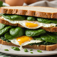 descubre una deliciosa receta de sándwich de huevo con espinaca, fácil de preparar, saludable y perfecta para el desayuno o cualquier momento del día.