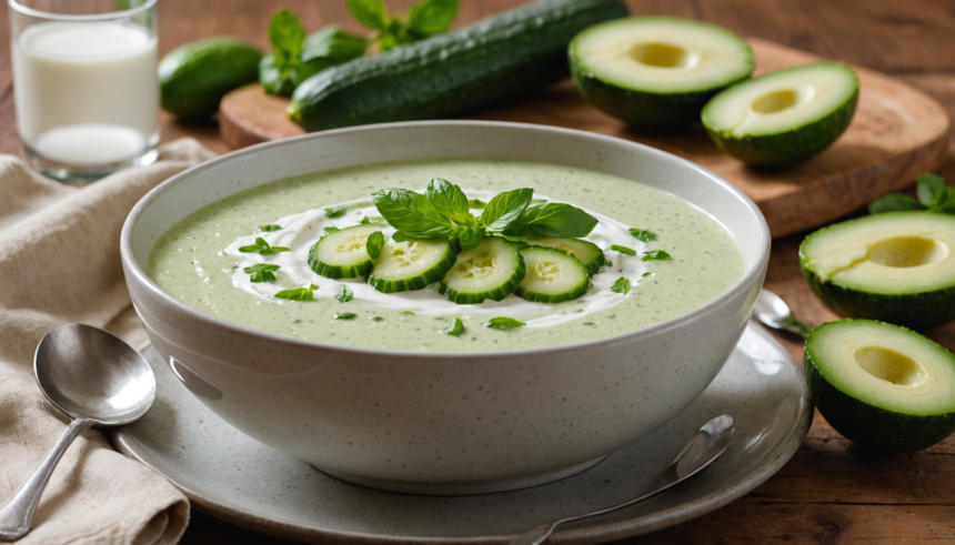 descubre cómo preparar una refrescante sopa fría de pepino y yogur, ideal para los días calurosos de verano. fácil, saludable y llena de sabor mediterráneo.