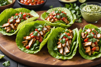 descubre cómo preparar deliciosos tacos de lechuga con pollo, una opción ligera, saludable y llena de sabor, perfecta para tus comidas rápidas y nutritivas.