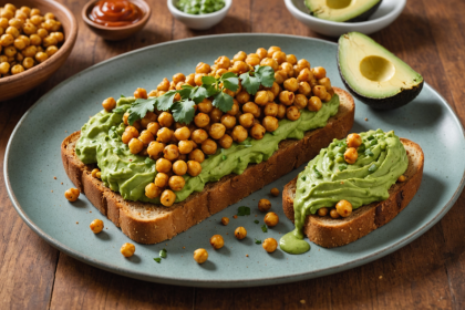 descubre cómo preparar unas deliciosas tostadas de aguacate y garbanzos, una opción saludable, llena de sabor y perfecta para cualquier momento del día. ¡fáciles, rápidas y nutritivas!