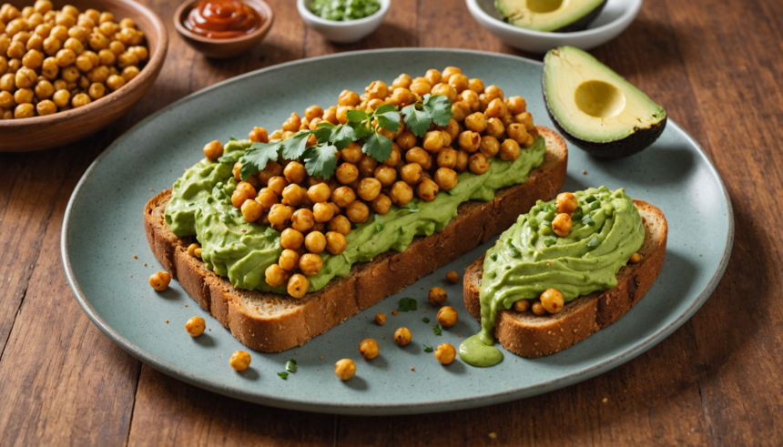 descubre cómo preparar unas deliciosas tostadas de aguacate y garbanzos, una opción saludable, llena de sabor y perfecta para cualquier momento del día. ¡fáciles, rápidas y nutritivas!