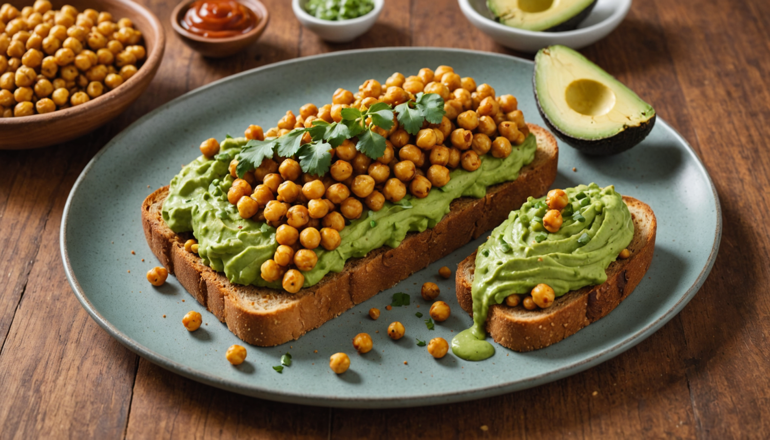 discover how to prepare delicious avocado and chickpea tostadas, a healthy, flavorful option perfect for any time of day. easy, quick, and nutritious!