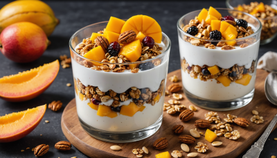 Yogur con Mango y Granola Casera 8 Yogur con Mango y Granola Casera