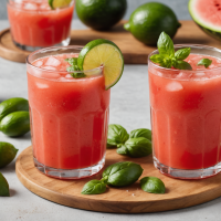 refrescante receta de agua fresca de sandía, pepino y albahaca, perfecta para los días calurosos. descubre cómo preparar esta bebida saludable, natural y llena de sabor.