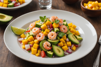 descubre cómo preparar un delicioso ceviche de camarón y mango con aguacate. una receta fresca, fácil y perfecta para sorprender en cualquier ocasión. ¡sabor tropical en cada bocado!