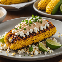 descubre cómo preparar elote a la parrilla con una deliciosa mayonesa de chipotle y queso cotija. una receta fácil, perfecta para tus parrilladas y reuniones, llena de sabor mexicano auténtico.