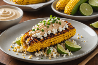 descubre cómo preparar elote a la parrilla con una deliciosa mayonesa de chipotle y queso cotija. una receta fácil, perfecta para tus parrilladas y reuniones, llena de sabor mexicano auténtico.