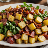 descubre cómo preparar una deliciosa ensalada tibia de papas con crujiente tocino y salsa de mostaza antigua. una receta fácil, perfecta para acompañar tus platos principales o disfrutar como un almuerzo completo.