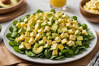 descubre cómo preparar una deliciosa ensalada de huevo cremosa, combinada con aguacate y un toque especial de mostaza dijon. ideal para una comida ligera, saludable y llena de sabor.