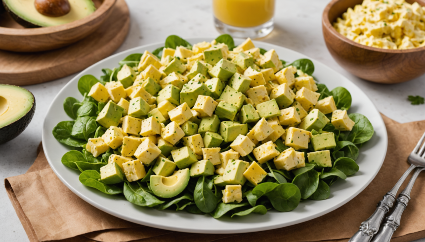 descubre cómo preparar una deliciosa ensalada de huevo cremosa, combinada con aguacate y un toque especial de mostaza dijon. ideal para una comida ligera, saludable y llena de sabor.