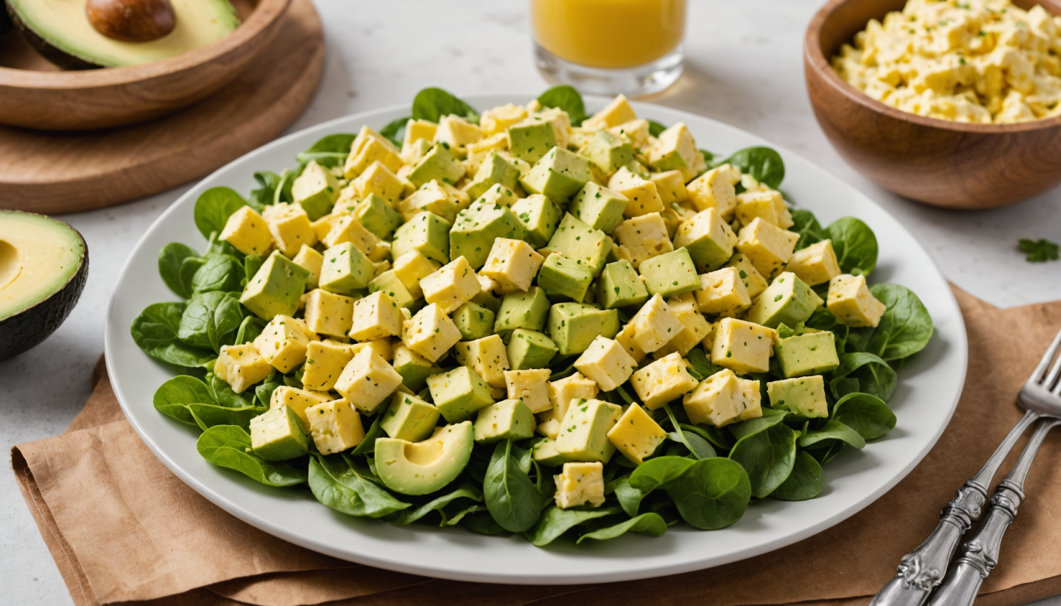 discover how to prepare a delicious creamy egg salad, combined with avocado and a special touch of dijon mustard. ideal for a light, healthy and flavorful meal.