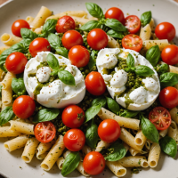 descubre cómo preparar una deliciosa ensalada de pasta con burrata cremosa, jitomates cherry frescos y un toque de pesto. un plato fácil, refrescante y perfecto para cualquier ocasión. ¡sorprende a todos con esta receta irresistible!