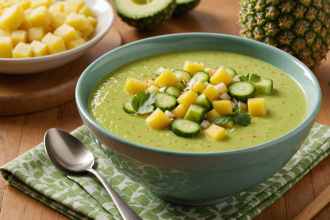 descubre cómo preparar un refrescante gazpacho tropical de piña y pepino, una receta fácil y saludable perfecta para los días calurosos. disfruta de este plato ligero, lleno de sabor y vitaminas.