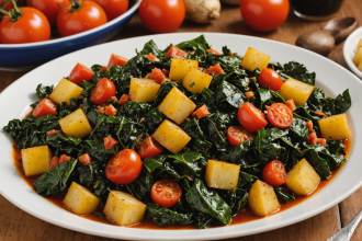 descubre cómo preparar un delicioso guisado de acelgas con papa y jitomate al estilo de la abuela, una receta tradicional mexicana fácil y llena de sabor casero, perfecta para compartir en familia.