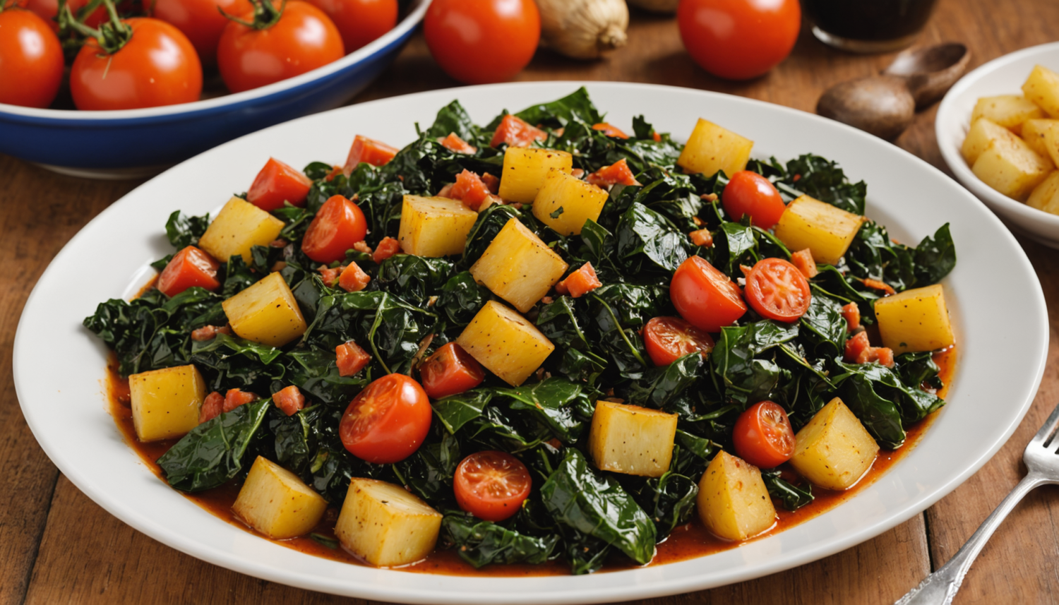 discover how to prepare a delicious Swiss chard stew with potato and tomato, grandma's style, a traditional Mexican recipe that is easy and full of homemade flavor, perfect for sharing with family.