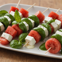 descubre cómo preparar mini brochetas caprese con sandía y albahaca, un aperitivo fresco, original y perfecto para sorprender en tus reuniones o celebraciones veraniegas.