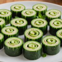 descubre una deliciosa y refrescante receta de rollitos de pepino rellenos de hummus y menta, perfecta como aperitivo saludable o snack ligero. fácil de preparar y llena de sabor mediterráneo.