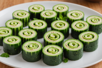 descubre una deliciosa y refrescante receta de rollitos de pepino rellenos de hummus y menta, perfecta como aperitivo saludable o snack ligero. fácil de preparar y llena de sabor mediterráneo.