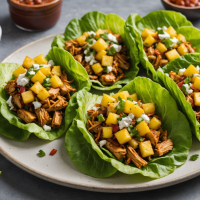 disfruta de estos deliciosos tacos de lechuga rellenos de pollo al chipotle y piña, una receta saludable, fresca y llena de sabor, ideal para sorprender en tus comidas ligeras o cenas rápidas.