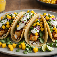 descubre cómo preparar deliciosos tacos de pescado con costra de parmesano, acompañados de una refrescante salsa de mango. una receta fácil y perfecta para sorprender en tus comidas.
