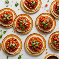 descubre cómo preparar unas deliciosas tostadas de hummus con tomate confitado. una receta fácil, saludable y perfecta para compartir en cualquier ocasión.
