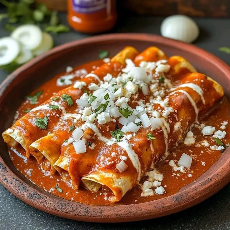 Enchiladas Queretanas (Querétaro) 4 Enchiladas Queretanas (Querétaro) – receta tradicional mexicana preparada por Gina Whitley