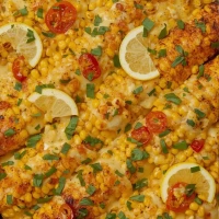 Esquites gratinados al horno en refractario