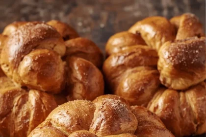 Imagen de Brioche corona de canela servida en plato