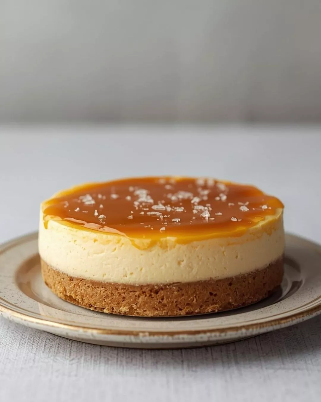 Image of Salted Caramel Cheesecake served on a plate