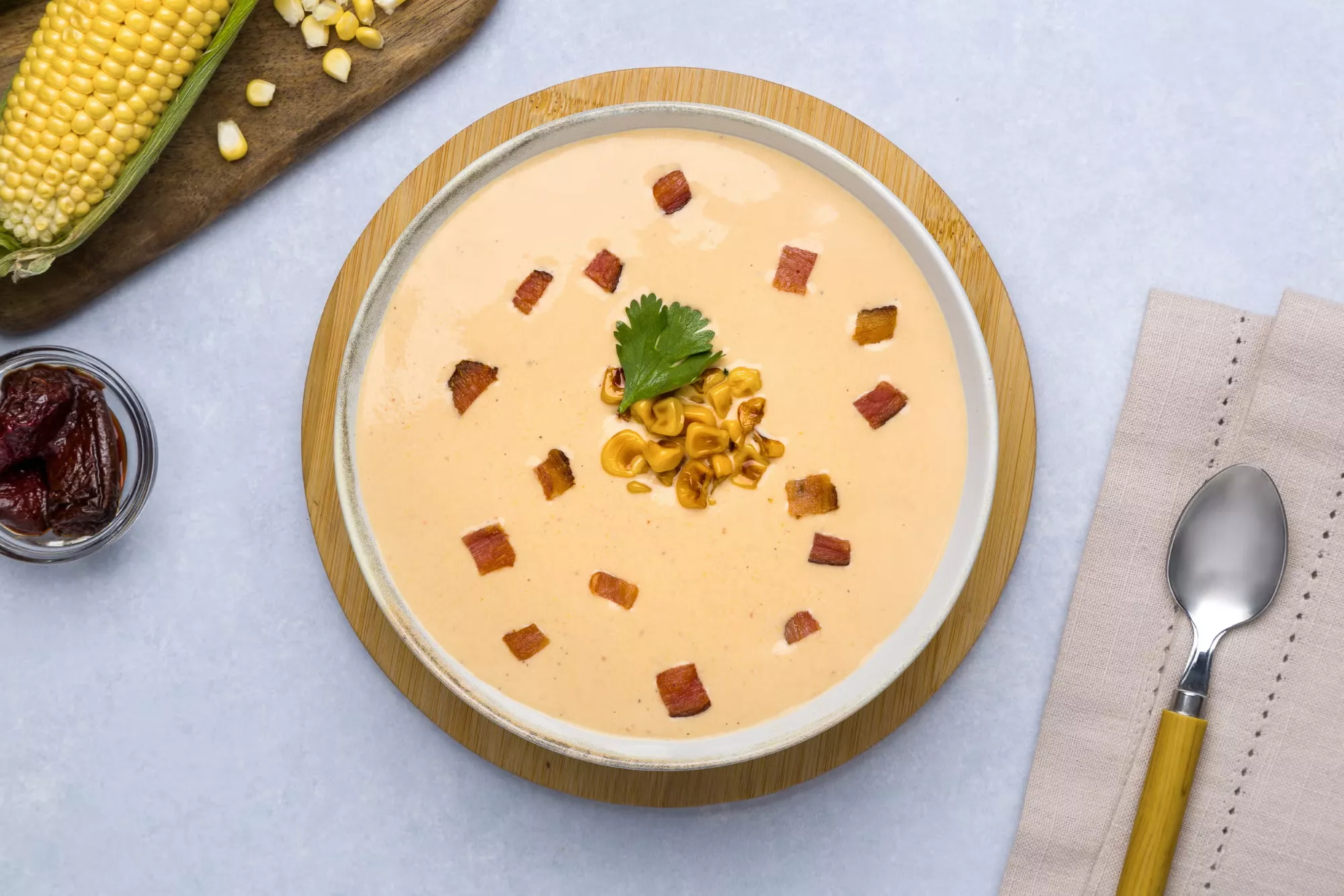 Smoked Corn Cream With Chipotle And Tortilla Ash D1a