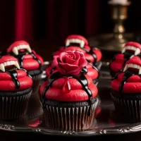 Cupcakes “Beso del Vampiro”