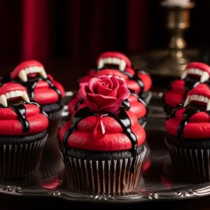 Cupcakes “Beso del Vampiro”