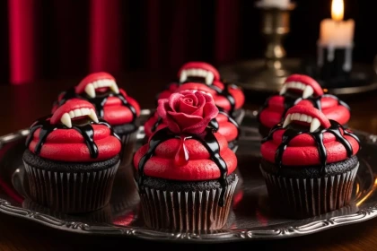 Cupcakes “Beso del Vampiro”