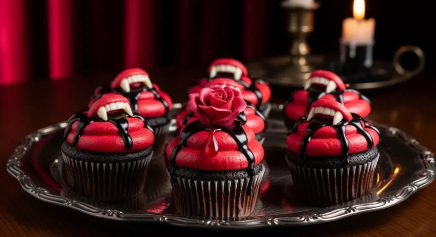 Cupcakes “Beso del Vampiro”