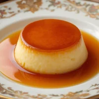 Imagen de Flan de queso horneado servida en plato
