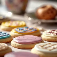 Imagen de Galletas de mantequilla decoradas servida en plato