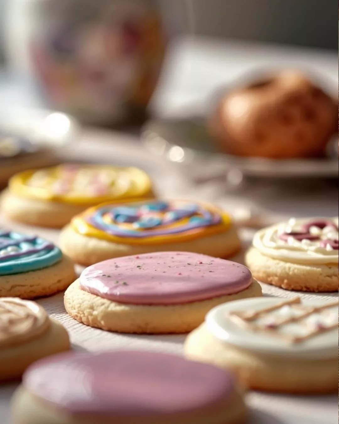Image of Decorated Butter Cookies served on a plate